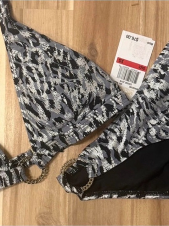 MICHAEL Michael Kors Other - MICHAEL Michael Kors Black and Gray Animal Print Bikini Bottom
